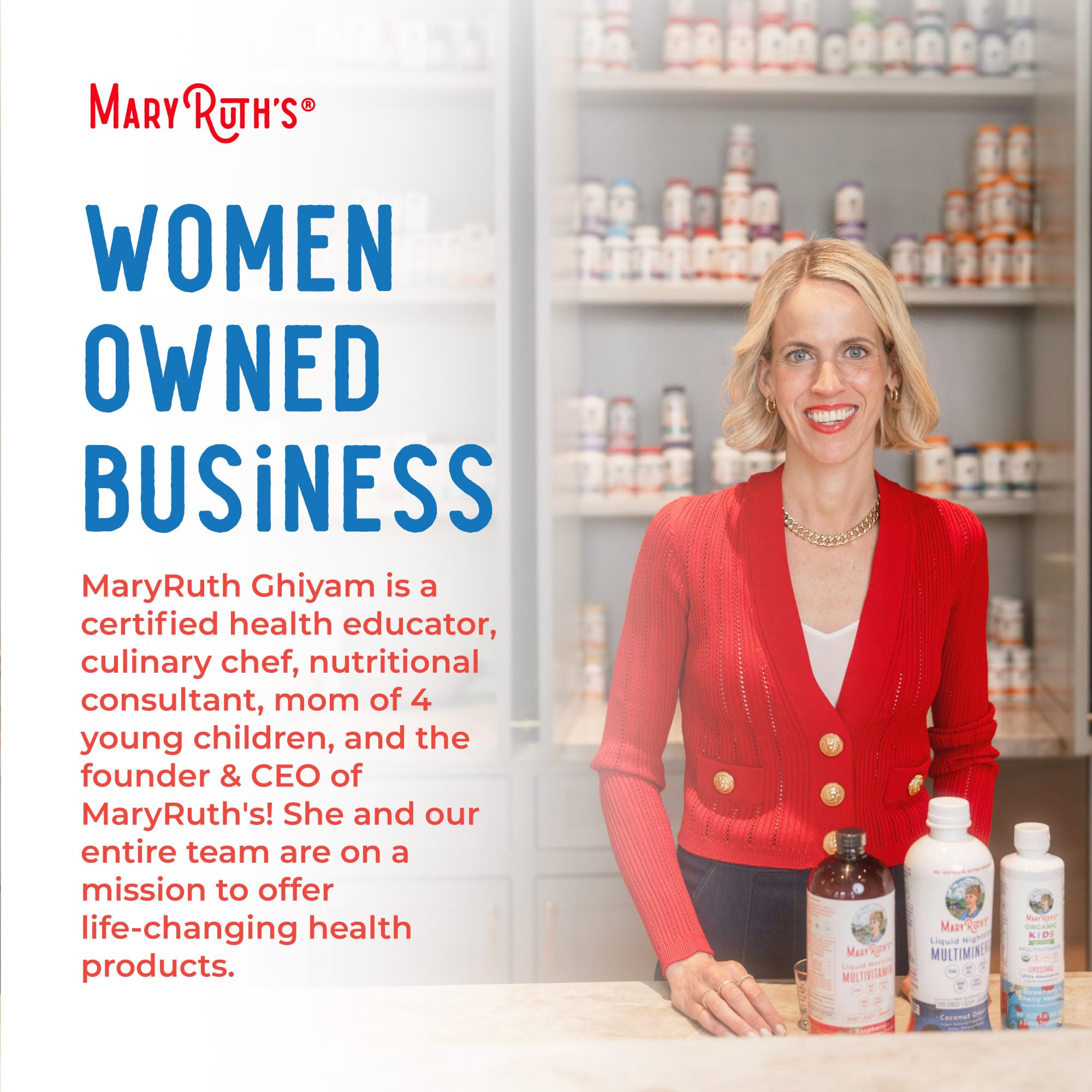 MaryRuth's Liquid Morning Multivitamin Essentials+, 2 Flavors, Vegan, 32oz | Vitamin A C D E B6 B12 Biotin Zinc, Mens Womens Multivitamin, Immune Support, Beauty, Sugar Free, Vegan, Ages 1+