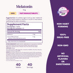 Natrol Kids Fast Dissolve Melatonin 1 mg, Sleep Aid, Strawberry, 40 Tablets | Dietary Supplement for Restful Sleep, Sleep Tablets for Kids, For Occasional Sleeplessness, Strawberry-Flavored
