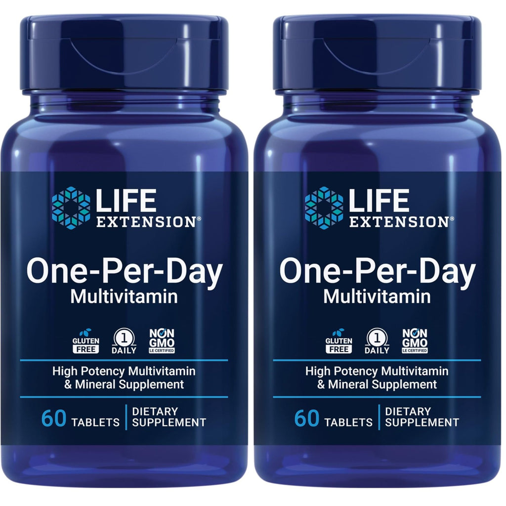 Life Extension One-Per-Day Multivitamin – Packed with Over 25 Vitamins, Minerals & Plant Extracts, Quercetin, 5-MTHF Folate & More – 1-Daily, Non-GMO, Gluten-Free – 60 Tablets