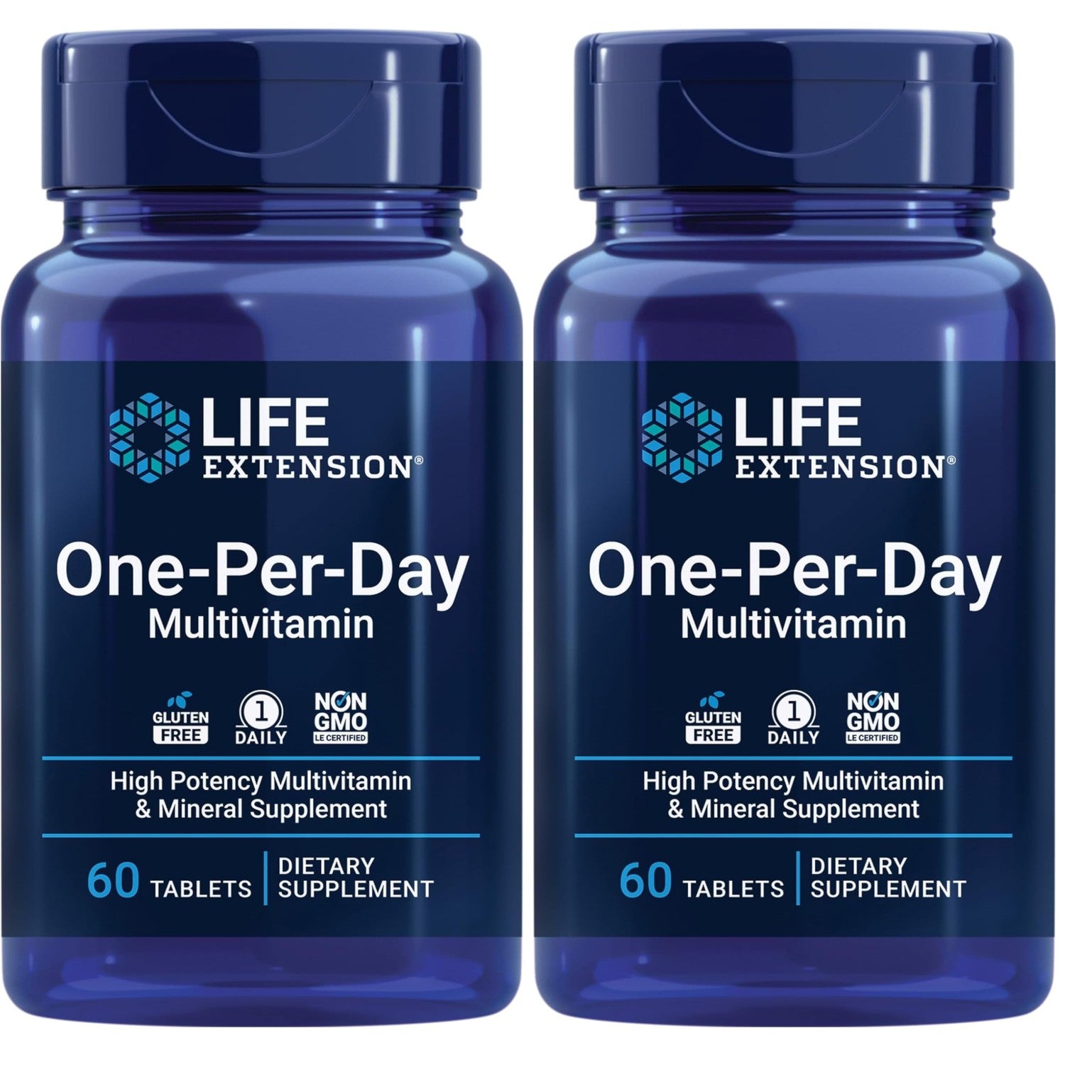 Life Extension One-Per-Day Multivitamin – Packed with Over 25 Vitamins, Minerals & Plant Extracts, Quercetin, 5-MTHF Folate & More – 1-Daily, Non-GMO, Gluten-Free – 60 Tablets