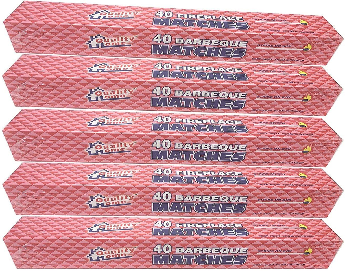 200 Pack 11" Long Wooden Matches (5-Packs of 40)