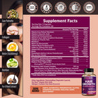 Hair Growth Vitamins for Women | Biotin 10,000mcg, Collagen, Patented OptiMSM®, goMCT®, Saw Palmetto | Naturally Supports Stronger & Healthier Hair, Skin and Nails |Non GMO + Made in USA|60 Day Supply