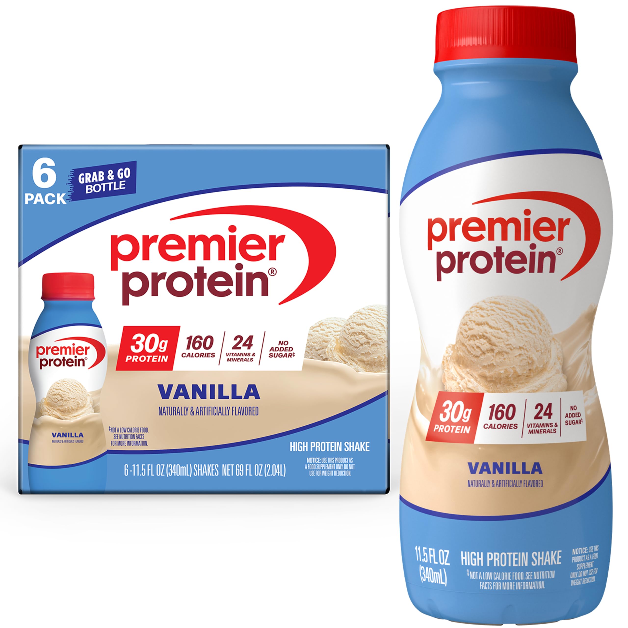 Buy now Premier Protein Shake, Peaches & Cream, 30g Protein, No Added Sugar, 24 Vitamins & Minerals to Support Immune Health, 11.5 fl oz, 12 Pack (Packaging May Vary) Vanilla 11.5 Fl Oz (Pack of 6) at indiglob india
