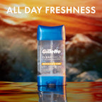 Buy now Gillette Antiperspirant and Deodorant for Men, 72hr Sweat & Odor Protection, Long Lasting Freshness, Anti-White Mark Technology, Clear Gel, Tropical Breeze Scent, 3.8 oz (Pack of 3) at indiglob india