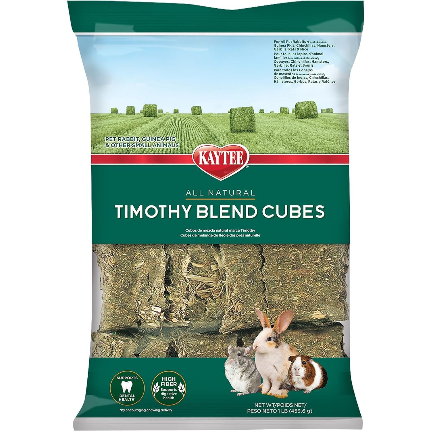 Buy now Kaytee Timothy Hay Blend Cubes for Pet Rabbits, Guinea Pigs, Chinchillas, and Other Small Animals, 1 Pound 16 Fl Oz (Pack of 1) Flavorless at indiglob india