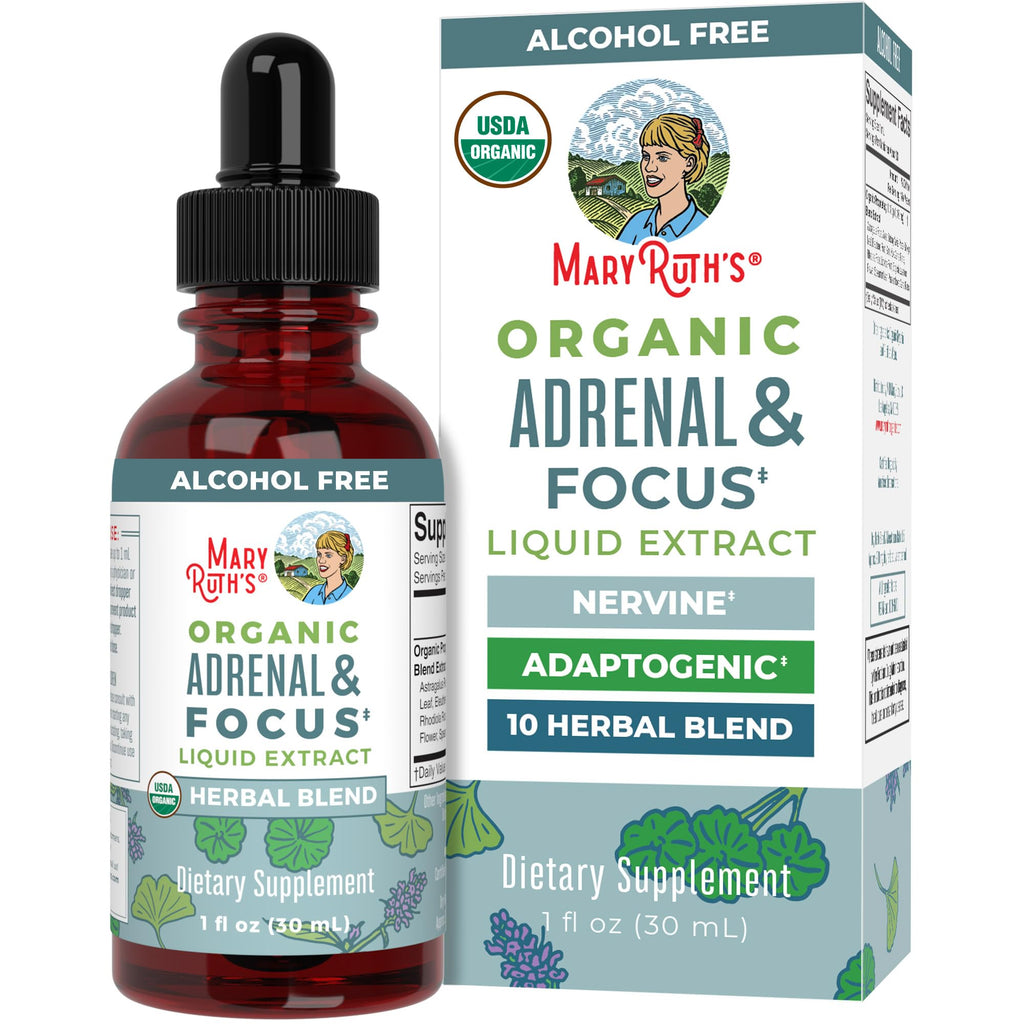 MARYRUTH'S Kids Focus & Attention Drops, USDA Organic Drops, 30 Servings | USDA Organic, Ginkgo Biloba, Rhodiola Root & Licorice Root, Adaptogenic, Vegan