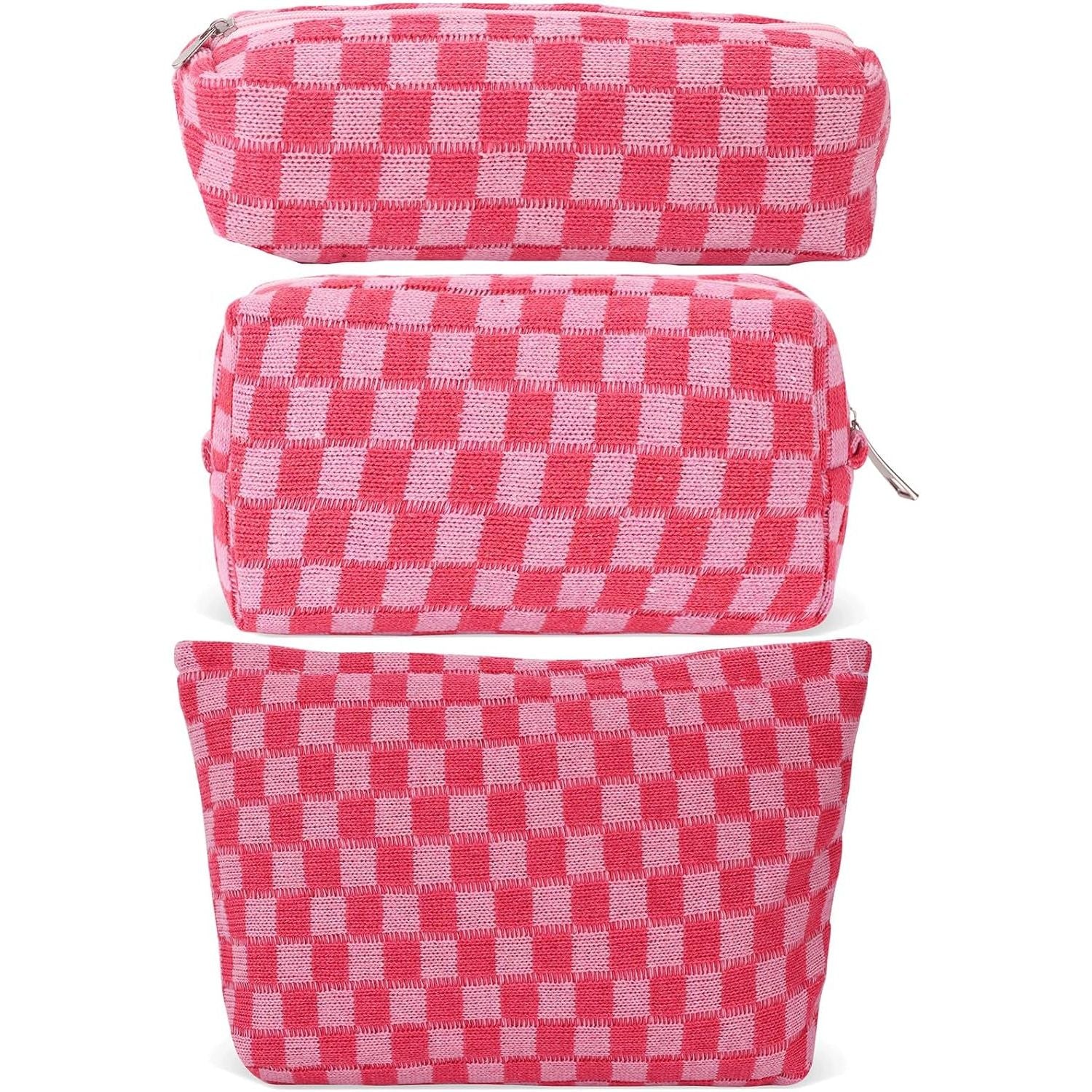 Buy now LYDZTION Makeup Bag Cosmetic Bag for Women,1Pcs Large Capacity Makeup Bags and 1Pcs Pencil Case Makeup Brushes Storage Bag Travel Toiletry Bag Organizer 3pcs rose red at indiglob india