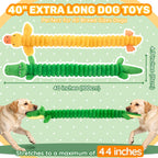 LECHONG 2-Pack 40” Extra-Long Squeaky Dog Toys for Large Dogs, Soft Chew Plush Stuffed Animal Dogs Toy, Interactive Tug-of-War Dog Toys for All Dogs to Keep Them Busy