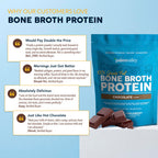 Paleovalley 100% Grass Fed Bone Broth Protein Powder, Chocolate | Collagen Rich, Digestive and Gut Health Support, Joint Support Hair, Skin and Nail Support, 13g Protein