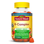Nature Made Vitamin B Complex Gummies, 60 Pectin Based Gummies | With 5 B Vitamins for Energy and Brain Support, Gluten Free, Peach Flavor, 60 Day Supply