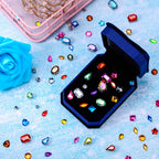 WILLBOND 320 Pcs Sew on Rhinestone Acrylic Crystal Gems Mix Shape Mix Size