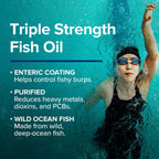 Buy now GNC Triple Strength Fish Oil Omega 3 Supplement, 1000mg EPA and DHA, Supports Heart, Brain, Skin, Eye and Joint Health, 210 Softgels at indiglob india