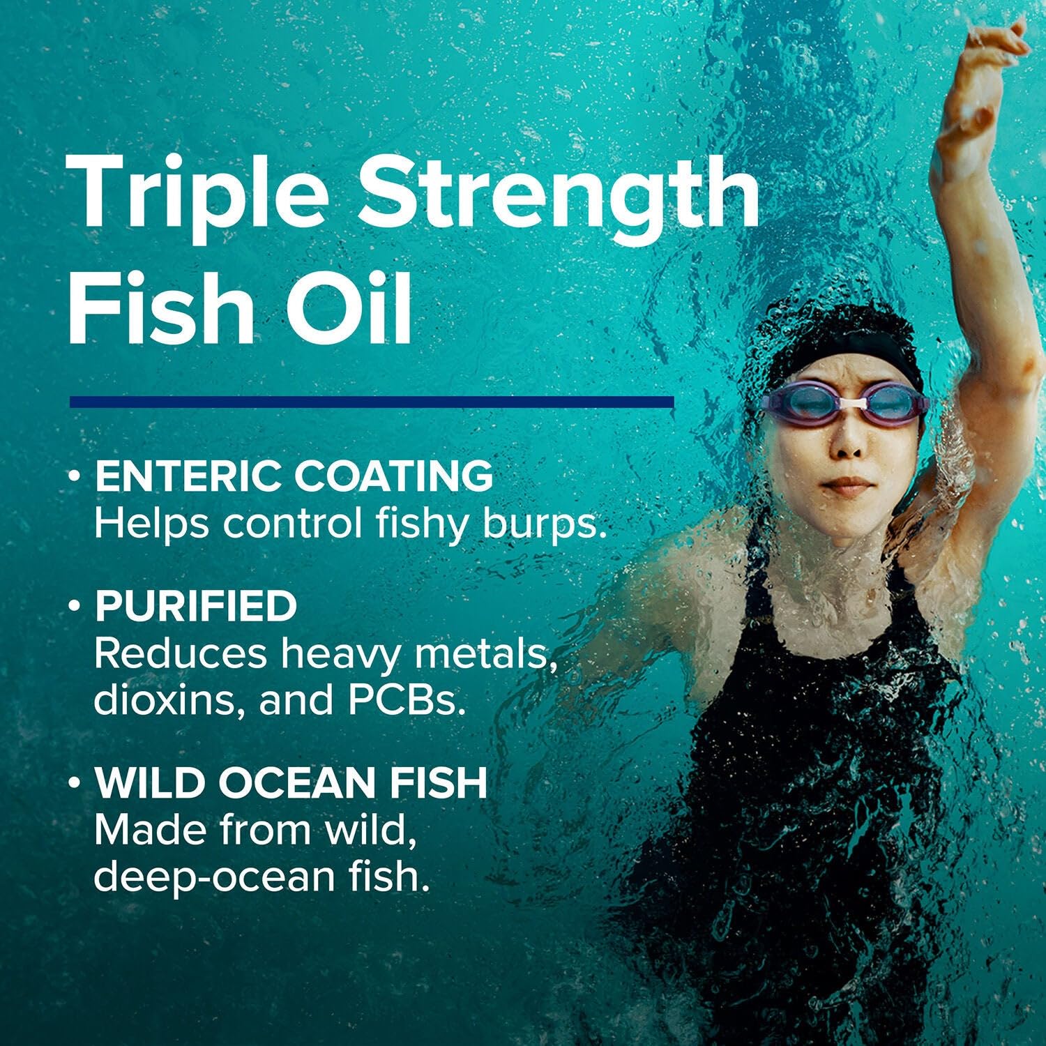 Buy now GNC Triple Strength Fish Oil Omega 3 Supplement, 1000mg EPA and DHA, Supports Heart, Brain, Skin, Eye and Joint Health, 210 Softgels at indiglob india