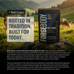 Forgebody Beef Liver & Organ Complex Supplement, Grass-Fed Liver, Heart, Bone Marrow, Pancreas, Testicles Ancestral Nutrition for Athletes and Active Men, Supports Energy + Recovery + Brain, 1 Month