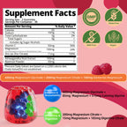 600mg Magnesium Glycinate Gummies, 120 Count | Magnesium Glycinate & Citrate Blend with Ashwagandha & Zinc, Sugar Free Vegan Cherry Gummies, 60-Day Supply