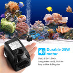CWKJ 400GPH Submersible Fountain Water Pump for Pond Aquarium Hydroponics