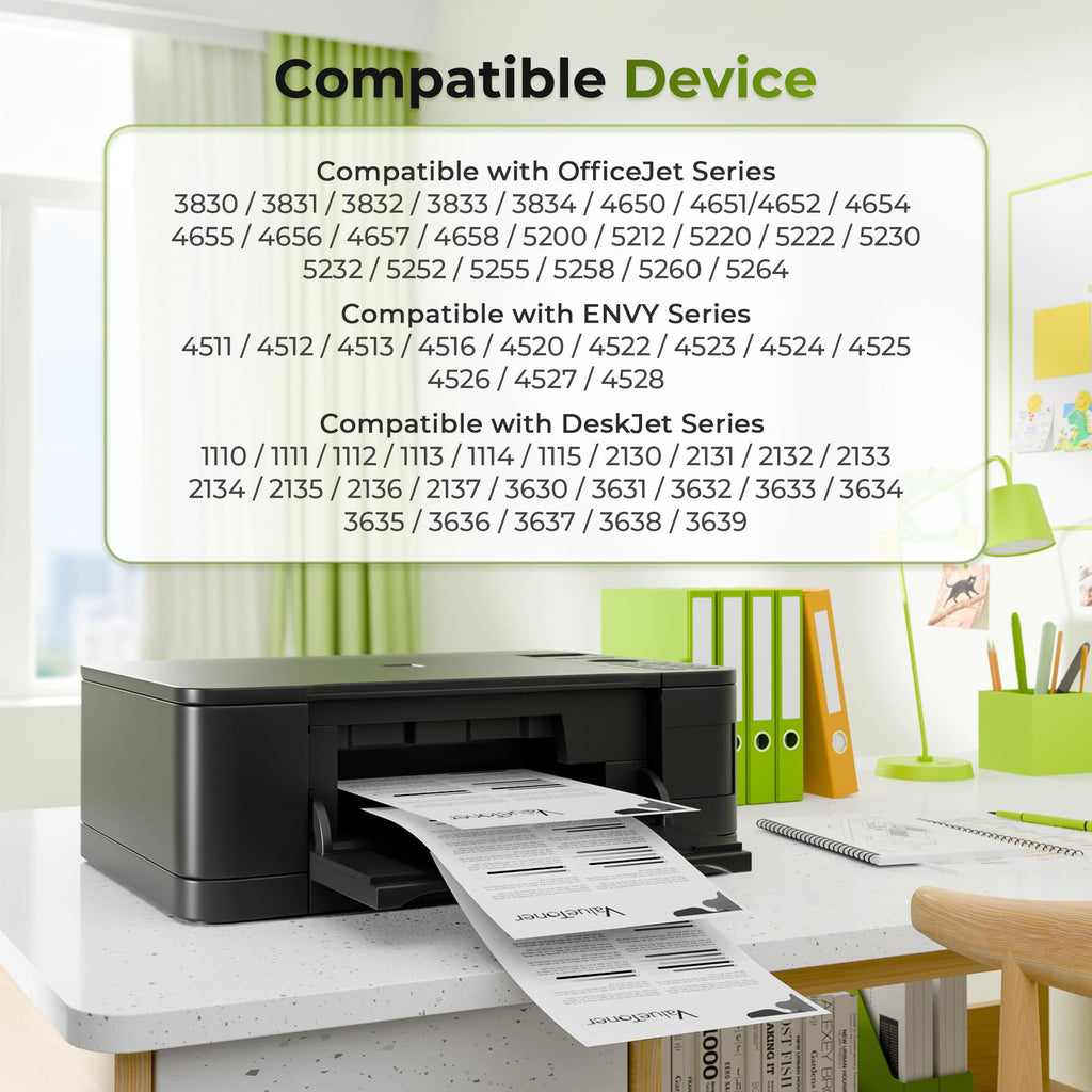 63XL Black Ink Cartridge Compatible for HP 63 Black Ink Cartridge 2-Black