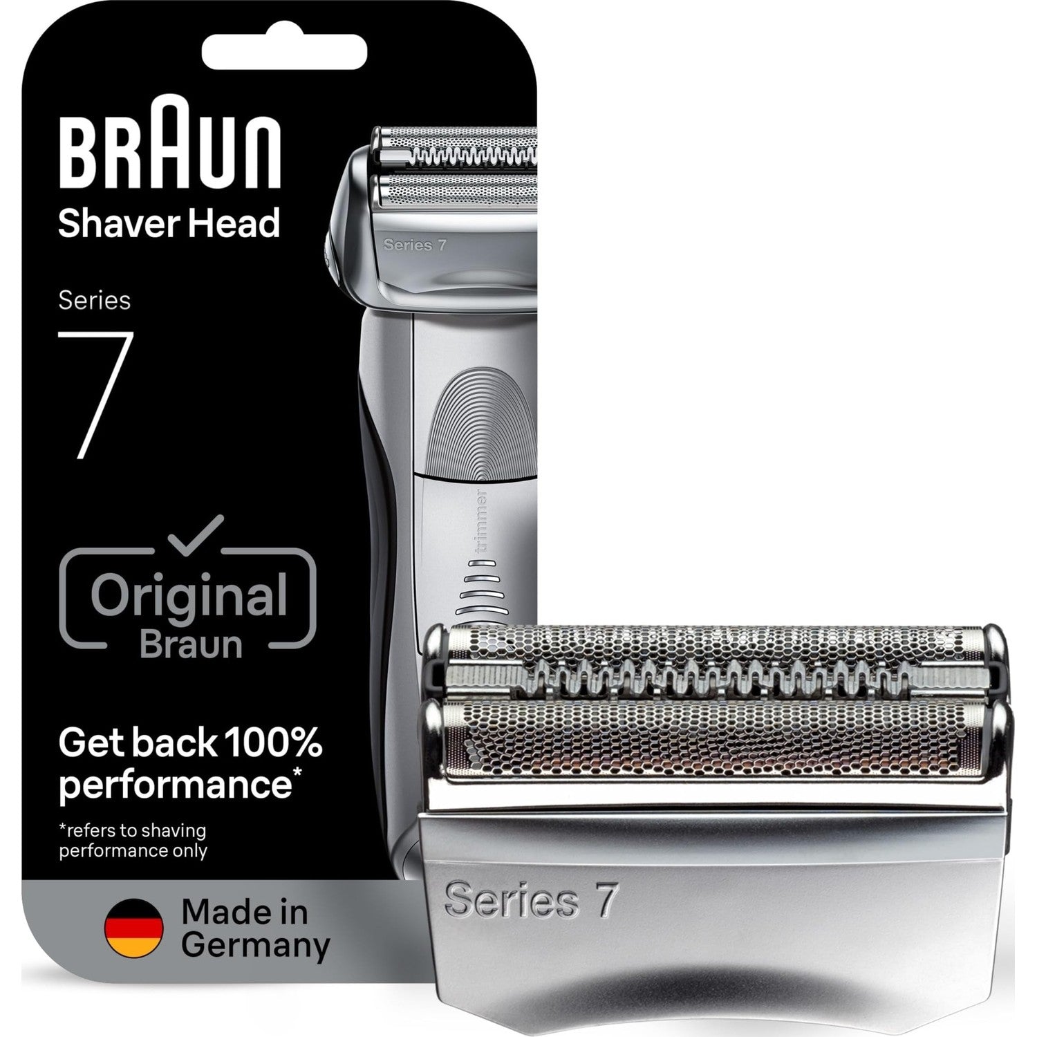 Braun Series 7 70S Electric Shaver Head Replacement Cassette – Silver | Foil and cutter set, fits select electric models, designed for a closer shave