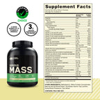 Buy now Optimum Nutrition Serious Mass, Weight Gainer Protein Powder, Mass Gainer, Vitamin C and Zinc for Immune Support, Creatine, Vanilla, 6 Pound (Packaging May Vary) at indiglob india