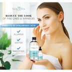 Hyaluronic Acid Serum 8 fl oz And 2 fl oz, Made From Pure Hyaluronic Acid, Anti Aging/Wrinkle, Ultra-Hydrating Moisturizer That Reduces Dry Skin Manufactured In USA