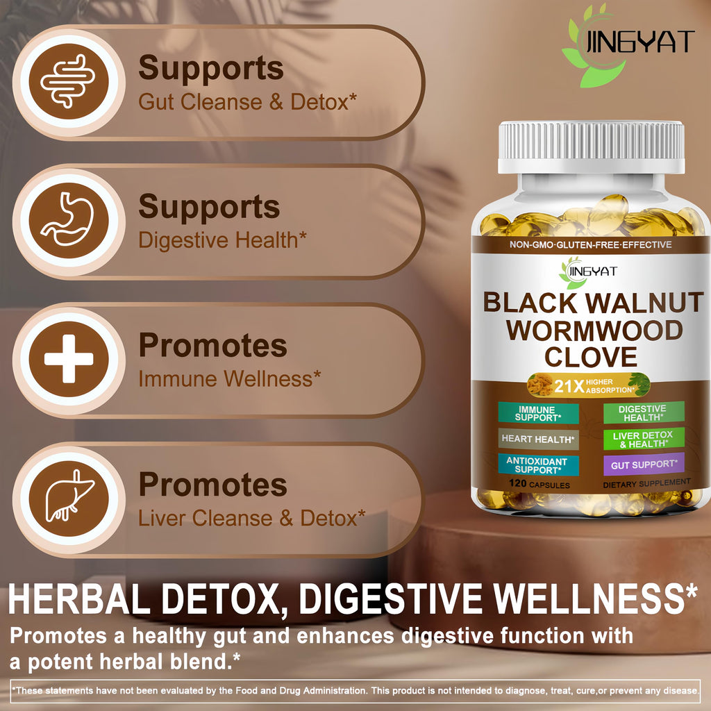Wormwood Black Walnut Cleanse for Humans - High Absorption Wormwood Black Walnut Cloves Softgels for Digestive Cleanse Detox - Soursop Pumpkin Seed Oil of Oregano Turmeric Berberine - Non-GMO