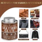 Leather Glue, 130ml Waterproof High Strength Adhesive, Clear Flexible Repair Cement for Bonding Between Sofas, Car Seats, Saddles, Crafting, DIY Projects