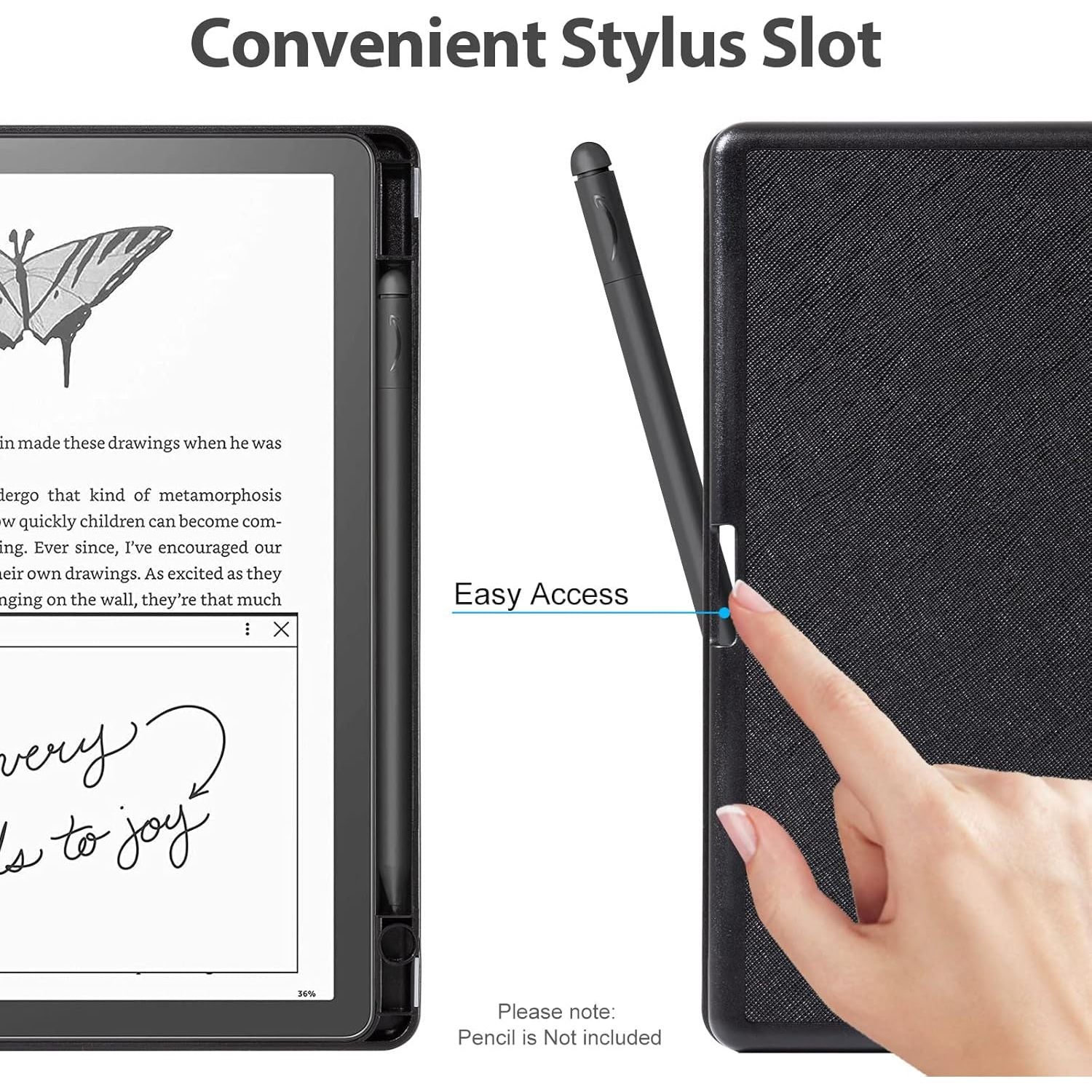 Buy now CoBak Case for Kindle Scribe - All New PU Leather Cover with Auto Sleep Wake Feature for Kindle Scribe 10.2" 2022 & 2024 Released with Pen Holder at indiglob india