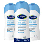 Cetaphil Ultra Gentle Refreshing Body Wash, Hypoallergenic, 16.9oz, 3ct | 3-Pack Value, Fragrance Free, Paraben Free, Hypoallergenic, Aloe Vera, Vitamin B5, Dry To Normal Skin, Dermatologist Tested