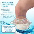 Buy now 100% Waterproof Cast Covers for Shower Leg - Tight Seal - Reusable Adult 2pk Half Leg Cast Protectors - Knee, Ankle, Foot at indiglob india