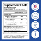Probiotics for Women and Men - with Lactase Enzyme and Prebiotic Fiber for Digestive Health - 80 Percent + More Potent Supplement for Gut Health Support - Vegan Formula