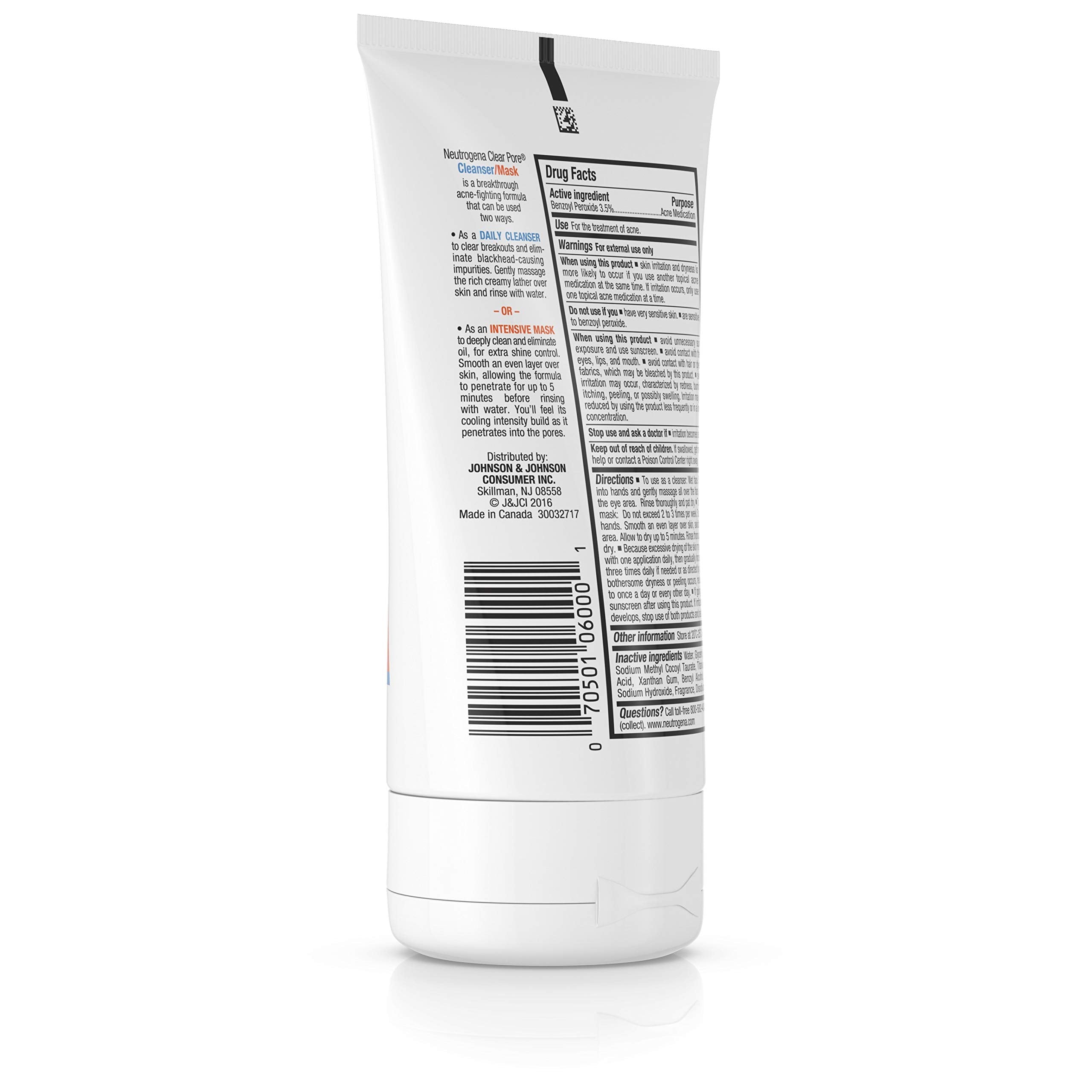 Buy now Neutrogena Neutrogena Clear Pore Cleanser Mask, 4.2 oz at indiglob india