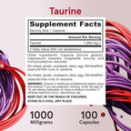 Buy now Jarrow Formulas Taurine 1000 mg - 100 Capsules - Antioxidant Amino Acid - Brain Health & Function - Pharmaceutical Grade Taurine Capsules - 100 Servings at indiglob india
