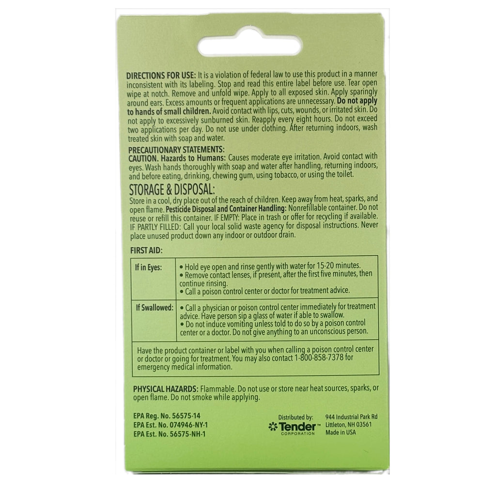 Natrapel Tick & Insect Repellent Wipes, 12-Hour Protection, Picaridin, 3Pk
