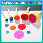 YGDZ Paint Sponges for Kids, 39pcs Early Learning Toddlers Sponge Paint Brushes Stamps Foam Art Craft Drawing Tools