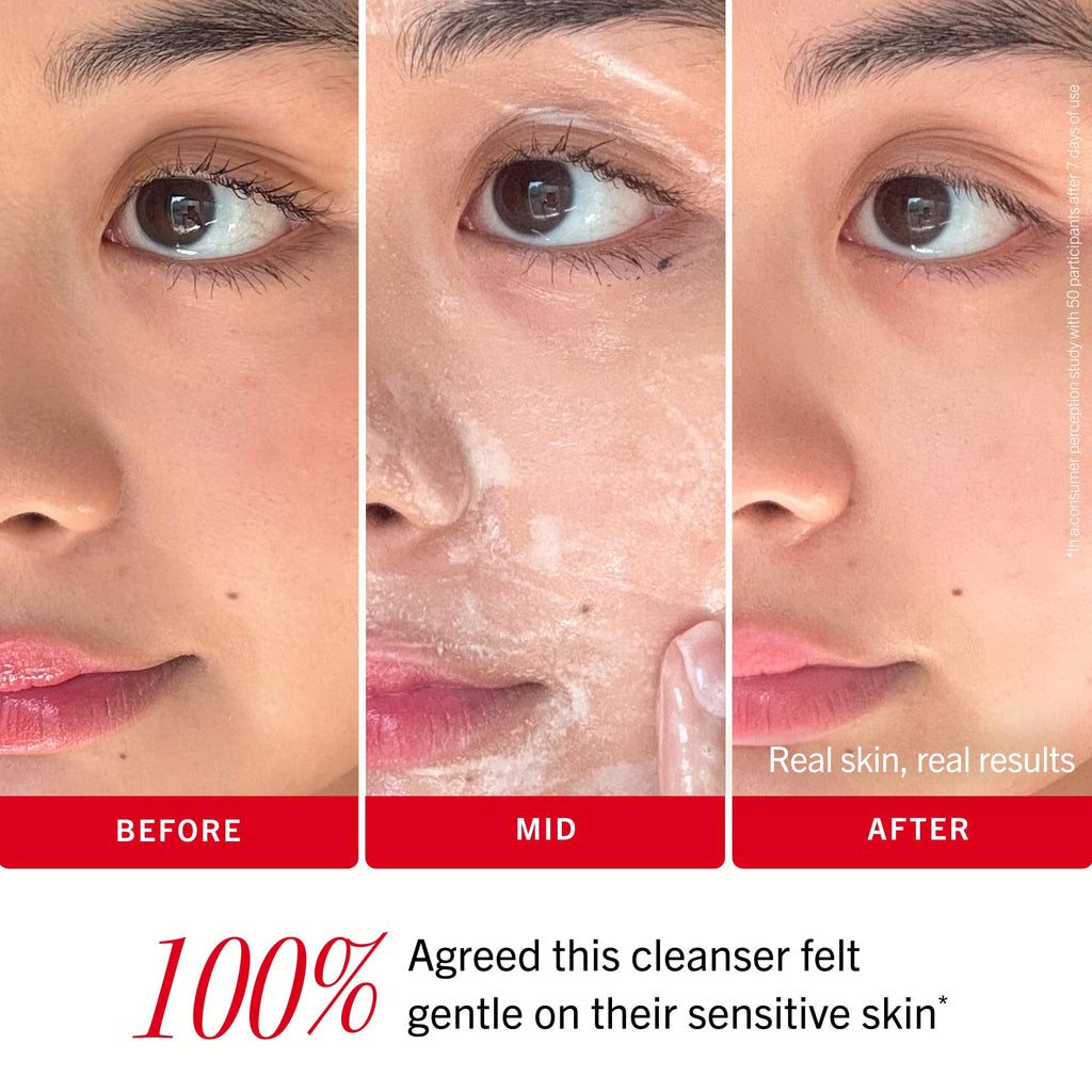 First Aid Beauty Ultra Gentle Cream-to-Foam Facial Cleanser,Makeup Removing Face Wash with Colloidal Oatmeal & Glycerin, Sensitive & Acne-Prone Skin