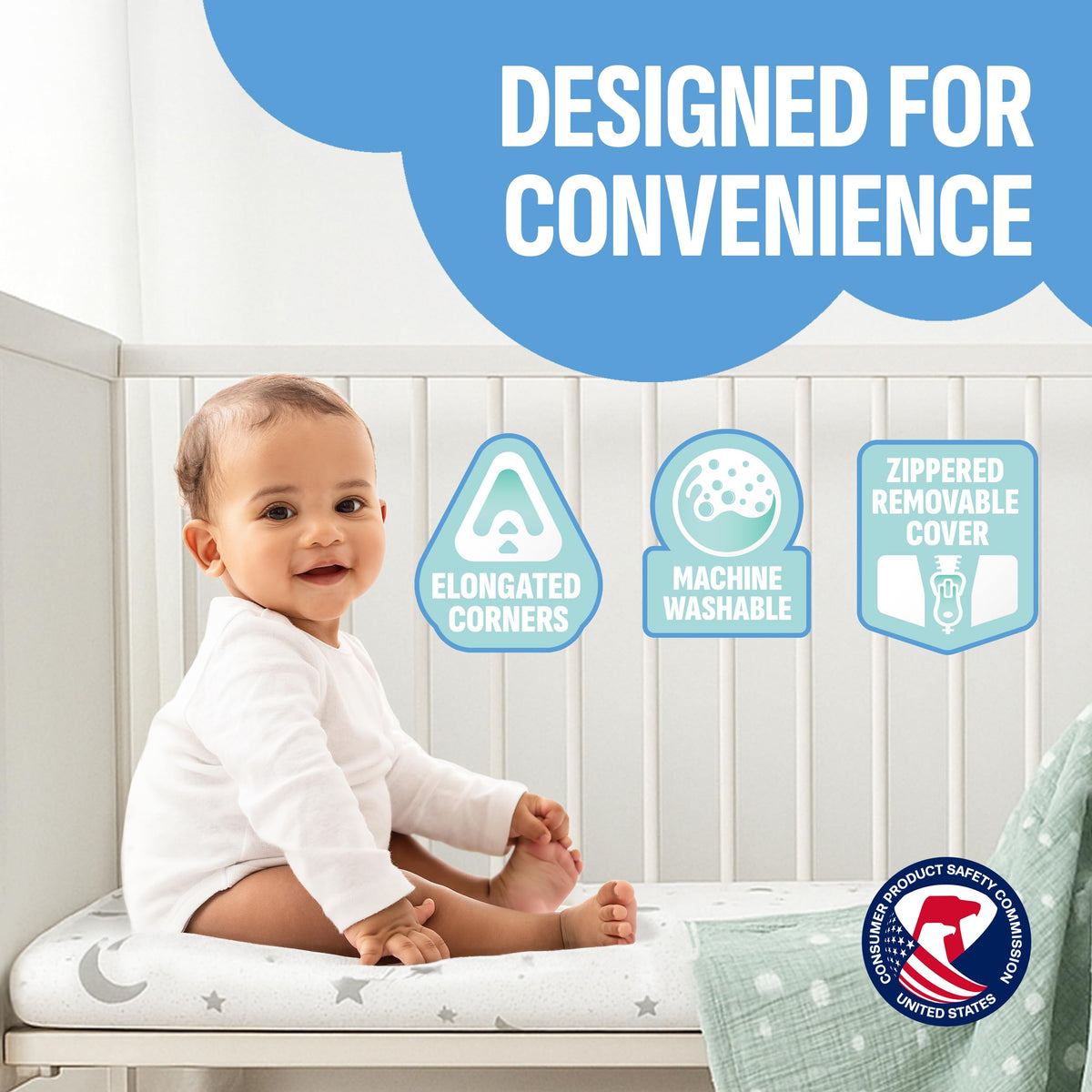 Pack n Play Mattresses (38"x26"x1.5") Bamboo Cover,Breathable,%100 Waterproof,Non-Toxic,Washable I Dual-Sided Gel Memory Foam I Toddler&Baby Pack and Play Mattress Pad Fits Playard&Playpen