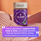 OLLY Sleep Support Gummy Supplement,* 3 mg Melatonin, L-Theanine - 90 Count