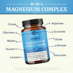 10 in 1 Magnesium Complex Supplement 500MG, Muscle & Heart Health Support
