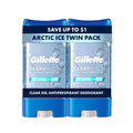 Gillette Antiperspirant and Deodorant for Men, 72hr Sweat & Odor Protection, Long Lasting Freshness, Anti-White Mark Technology, Clear Gel, Arctic Ice Scent, 3.8 oz (Pack of 2)