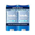 Gillette Antiperspirant and Deodorant for Men, 72hr Sweat & Odor Protection, Long Lasting Freshness, Anti-White Mark Technology, Clear Gel, Arctic Ice Scent, 3.8 oz (Pack of 2)
