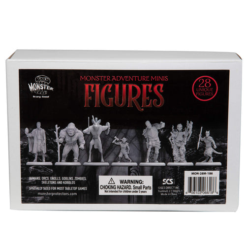 Buy now 28 Paintable Fantasy Mini Figures- All Unique Designs- 1" Hex-Sized Compatible w DND Dungeons Dragons, Pathfinder, RPG Tabletop Games- Features Goblins, Orcs, Gnolls, Skeletons & More at indiglob india