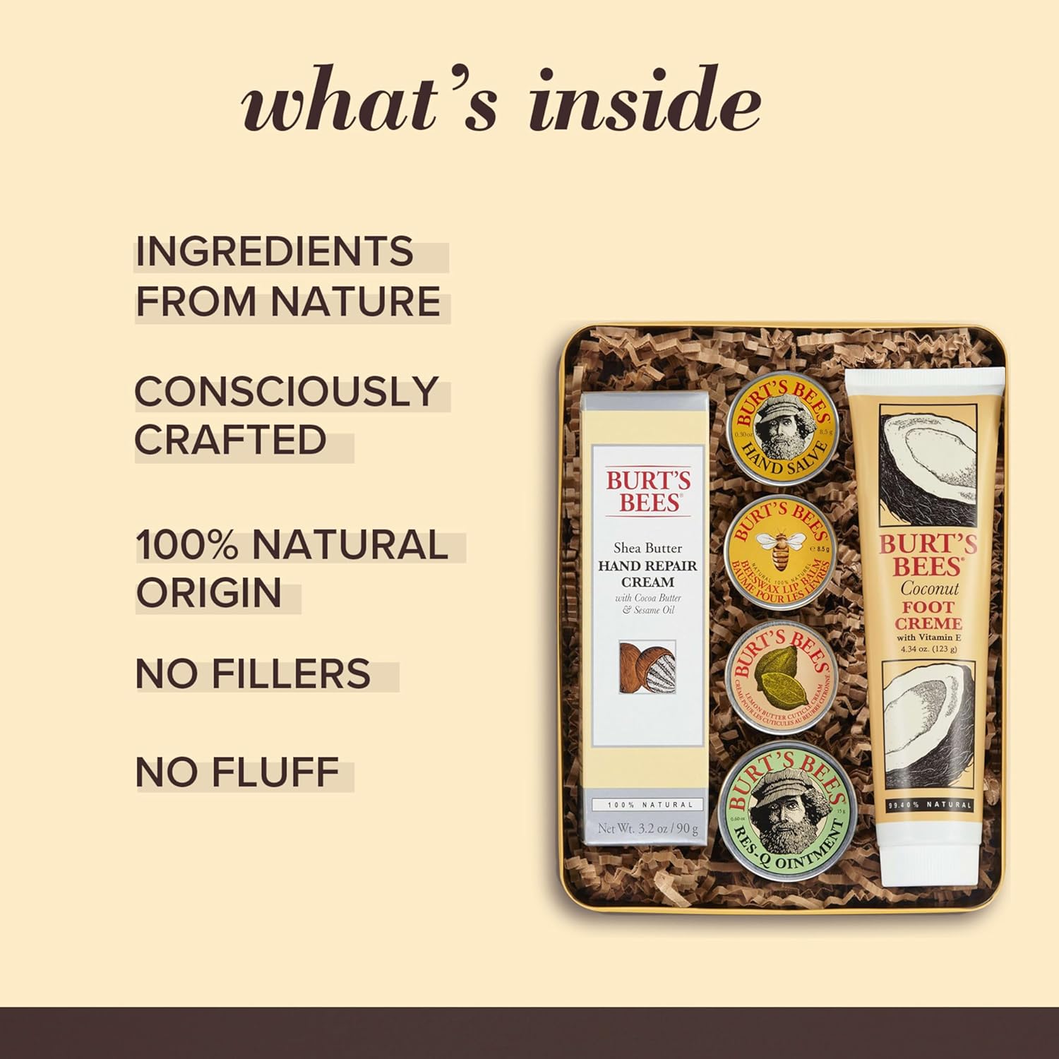 Buy now Burt's Bees Gifts Ideas - Classics Set, 6 Products in Giftable Tin â€“ Cuticle Cream, Hand Salve, Lip Balm, Res-Q Ointment, Hand Repair and Foot Cream at indiglob india