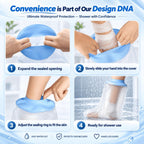 100% Waterproof Foot Cast Covers for Shower Adult, Shower Boots for Foot