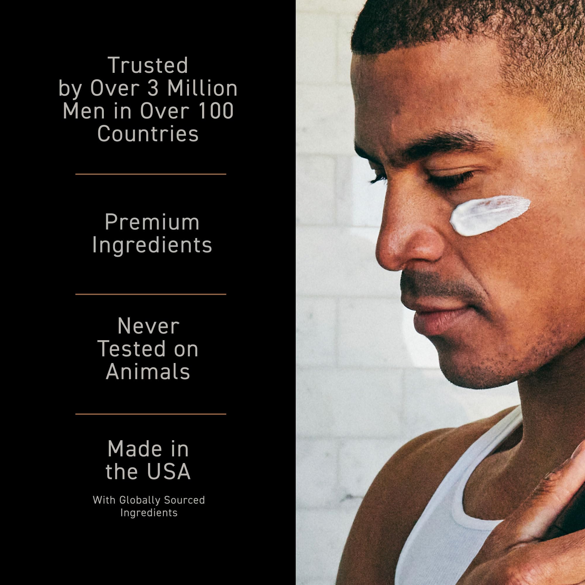 Brickell Men's Restoring Under Eye Cream for Men, Anti Aging Eye Balm To Reduce Puffiness, Wrinkles, Dark Circles, Crows Feet & Eye Bags, Caffeine, Hyaluronic Acid & Protein Peptides, 0.5oz, Unscented