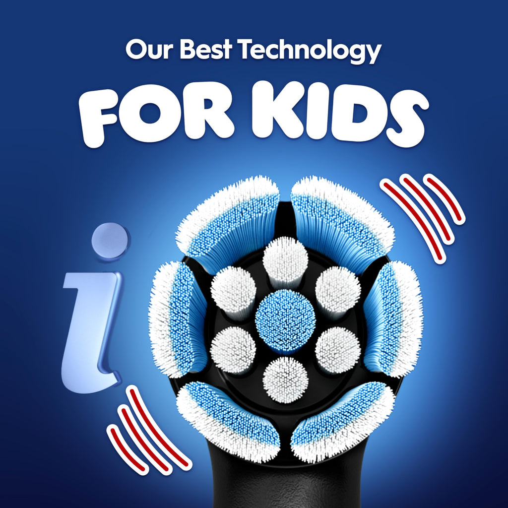 Buy now Oral-B iO Kids Limited Rechargeable Electric Powered Toothbrush, Spiderman with 1 Gentle Care Brush Head - Automatic Pressure Sensor to Protect Gums - 3 Cleaning Settings - 2 Min Music Timer at indiglob india