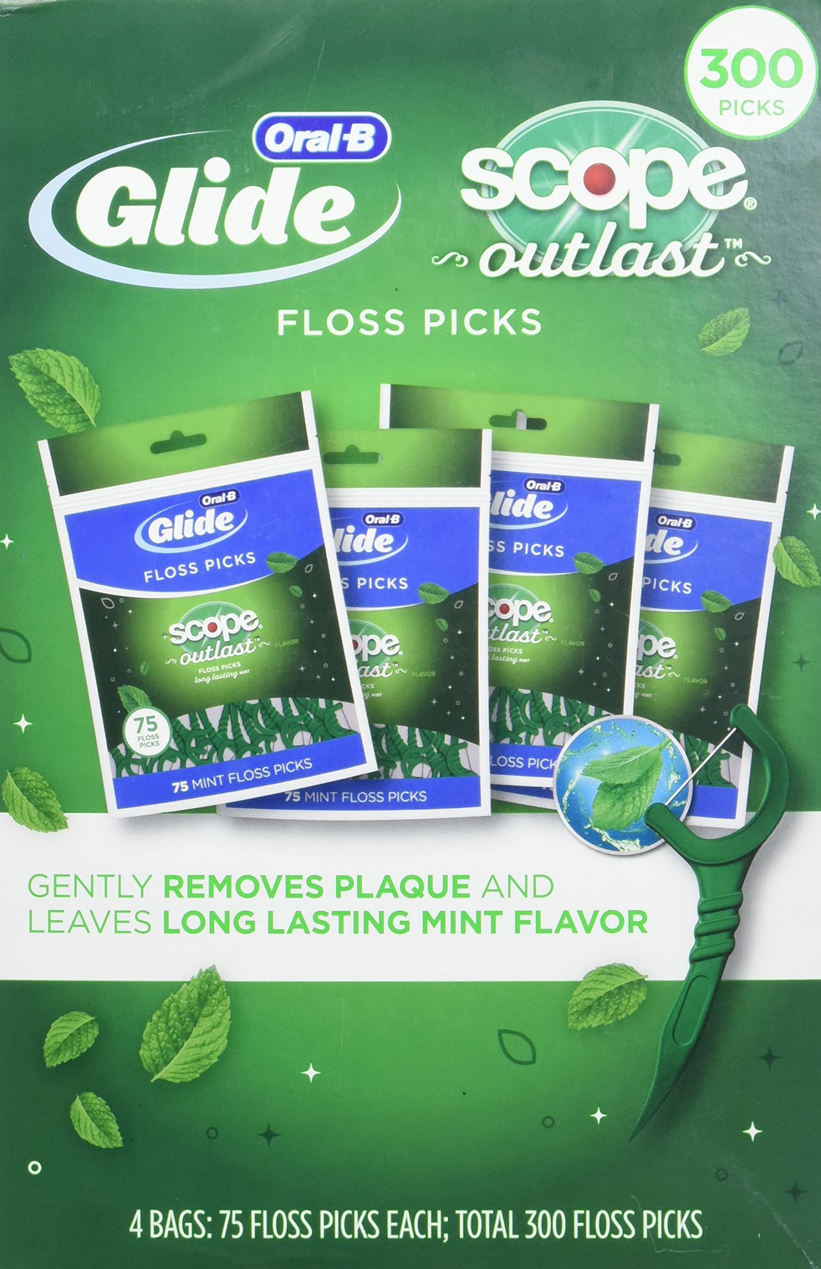 Buy now Oral B Complete Glide Floss Pick (300 Count), 300 Count at indiglob india