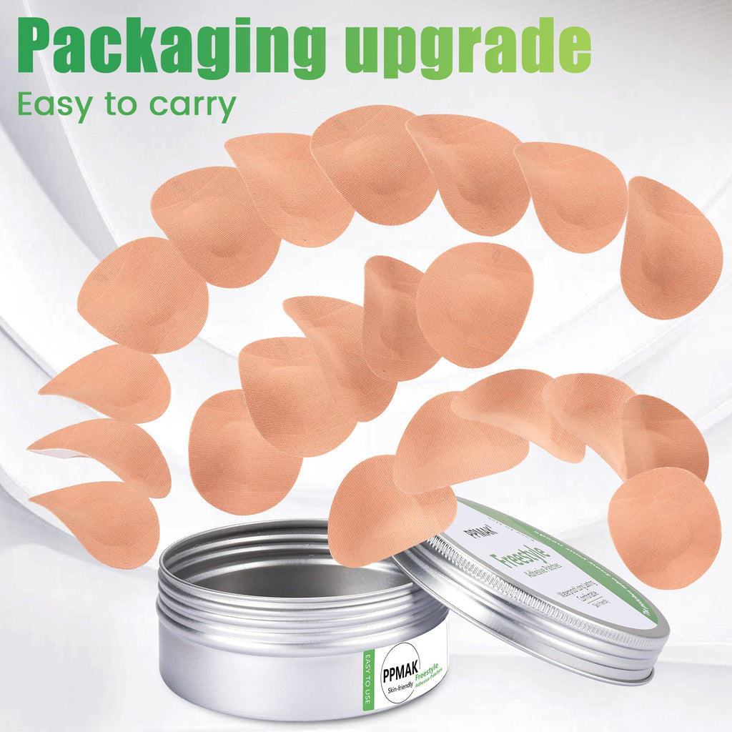 PPMAK-40 PCS Sensor Covers for Libre 2/3-Adhesive Patches-Waterproof CGM Tape No Glue On The Center-Color Tan and Long Lasting (40 PCS)