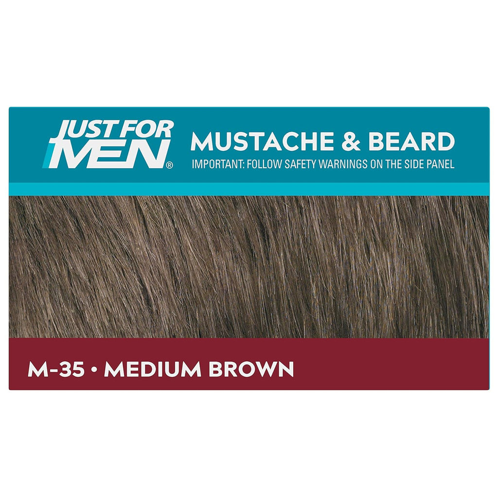 Buy now JUST FOR MEN Color Gel Mustache & Beard M-35 Medium Brown 1 ea at indiglob india