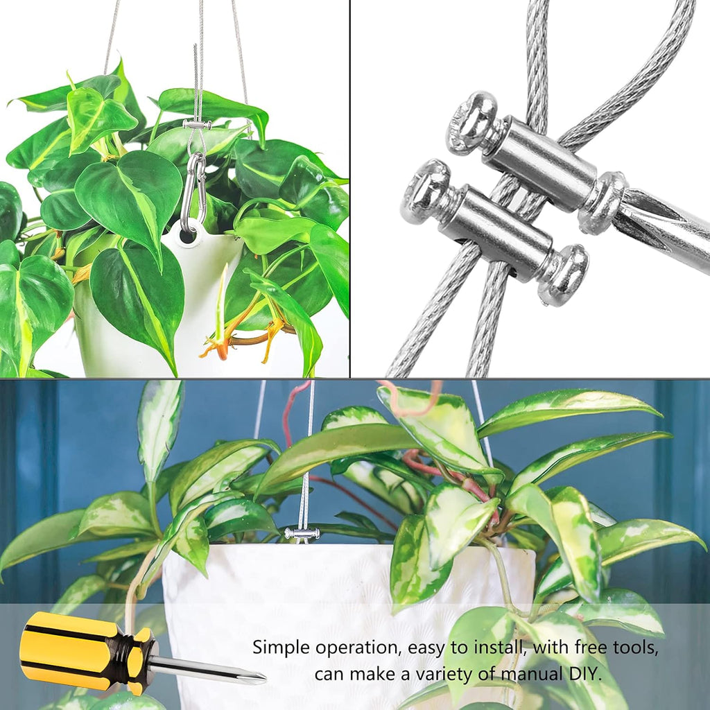 Buy now 100PCS Wire Rope Clips Clamp Adjustable Wire Rope Grips for 1-2 mm Diameter Wire Rope and Cable Wire Rope Lock with End Screw Stopper and Screwdriver I Shaped Wire Rope Clamp at indiglob india