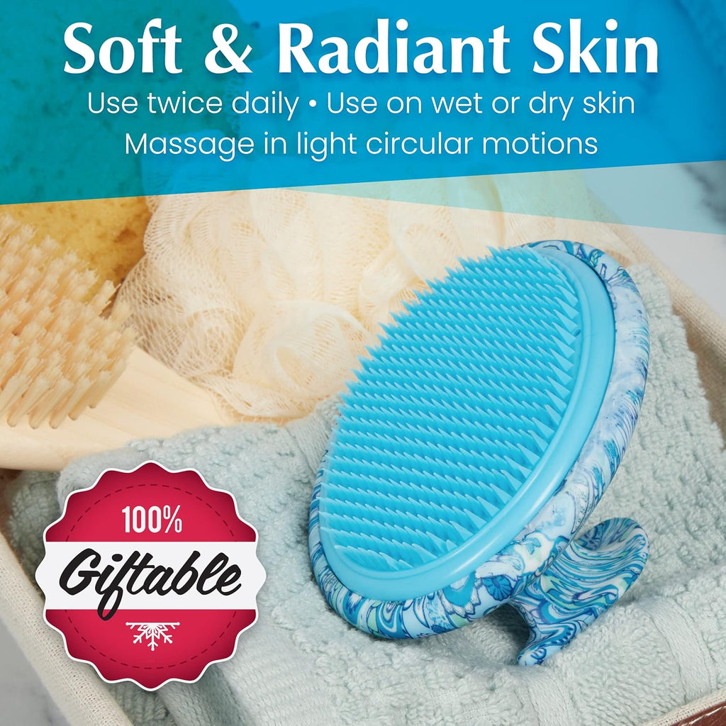 Buy now Dylonic Body Brush for Razor Bumps and Ingrown Hairs Treatment - 1pk Skin Exfoliator for Body Shaving Irritation, Strawberry Legs, Armpit, Bikini Line - Blue at indiglob india